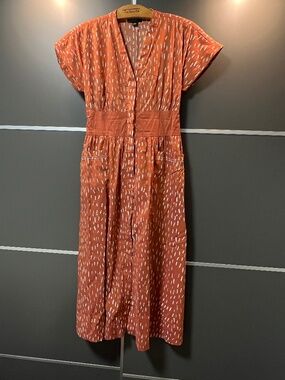 Alfani Short Sleeve Shirt Midi Dress Size 4